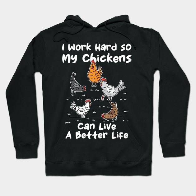 Chicken Farmer, Funny Chicken, Crazy Chicken Lady Hoodie by maxdax